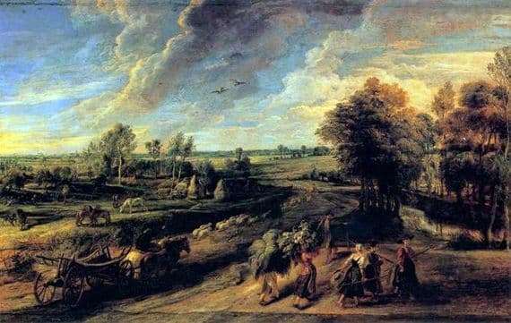 Description of the painting by Peter Rubens The Return of the Peasants from the Field