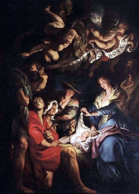 Description of the painting by Peter Rubens Adoration of the Shepherds