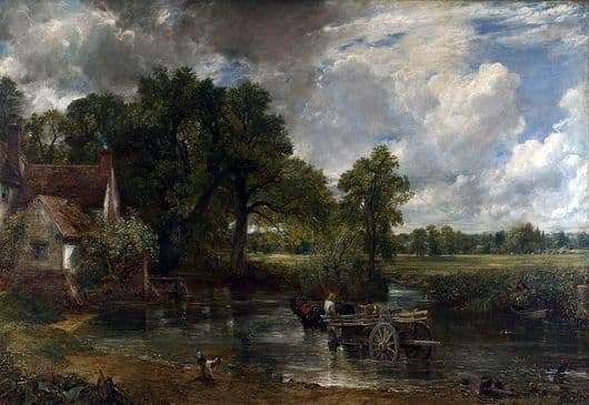 Description of the painting by John Constable Cart for hay