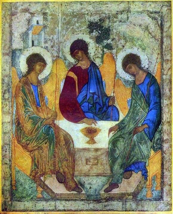 Description of the icon by Andrei Rublev Trinity