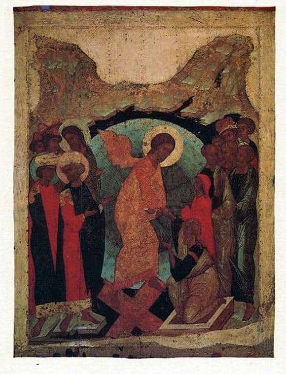 Description of the icon by Andrei Rublev The Descent into Hell