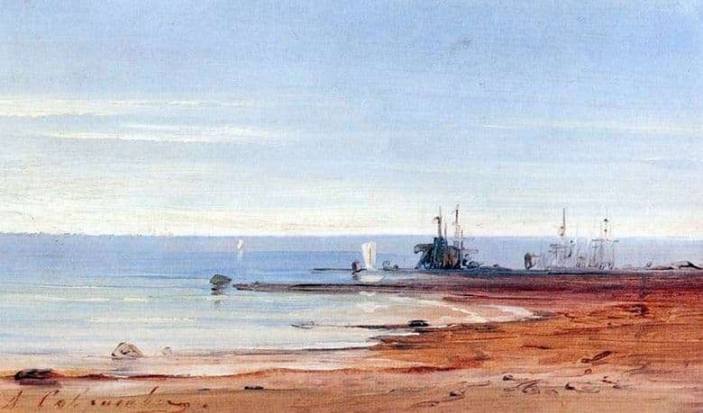 Description of the painting by Alexei Savrasov Sea