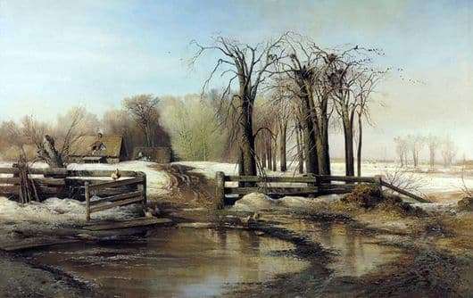 Description of the painting by Alexei Savrasov Spring Day