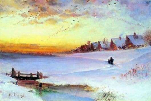 Description of the painting by Alexei Savrasov Winter Landscape