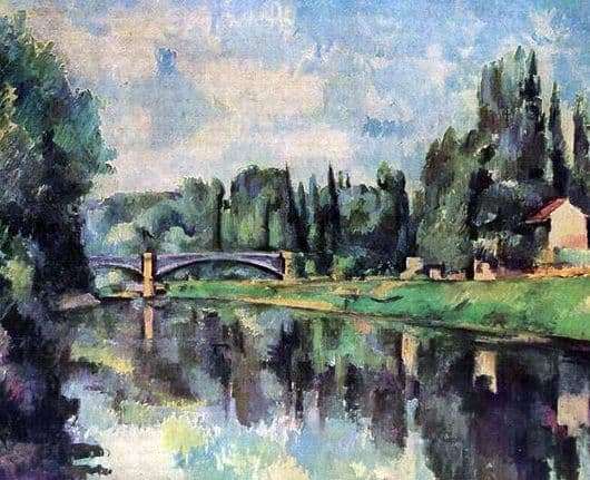 Description of the painting by Paul Cezanne The Coast of Marne