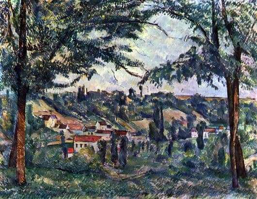 Description of the painting by Paul Cezanne Landscape