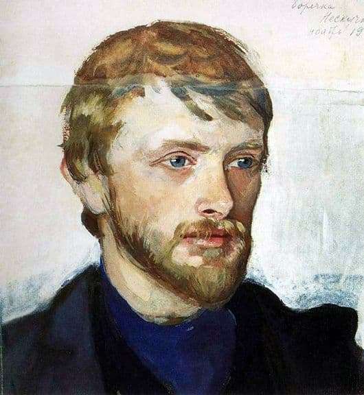 Description of the painting by Serebryakova Portrait of B. Serebryakov