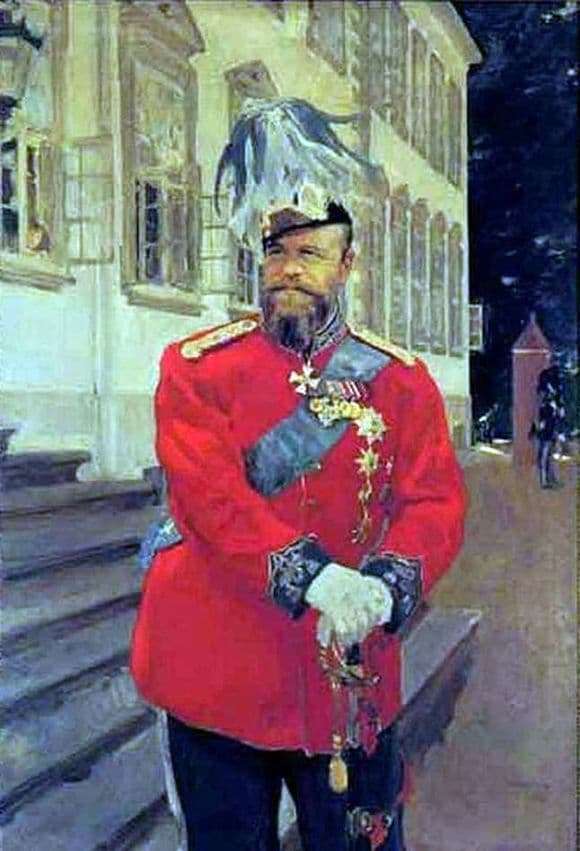 Description of the painting by Valentin Serov Portrait of Alexander III