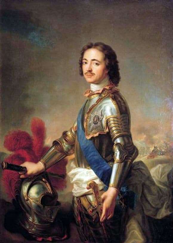 Description of the painting by Valentina Seroav Peter the Great