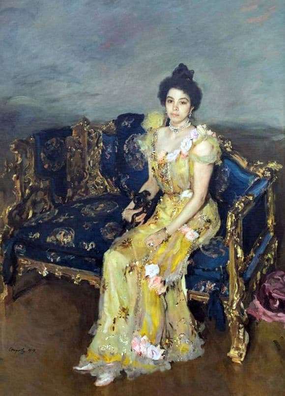 Description of the painting by Valentin Serov Portrait of Sofia Botkina