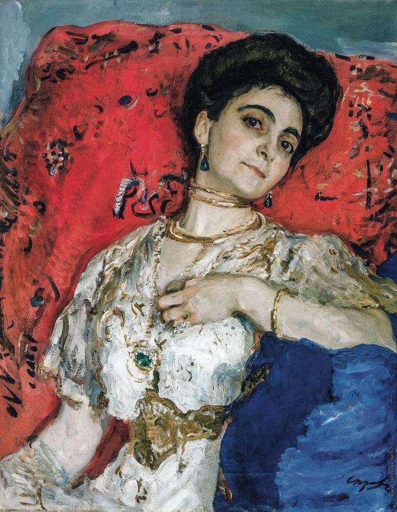 Description of the painting by Valentin Serov Portrait of Akimova