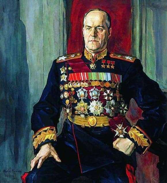 Description of the painting by Pavel Korin Portrait of Marshal Zhukov