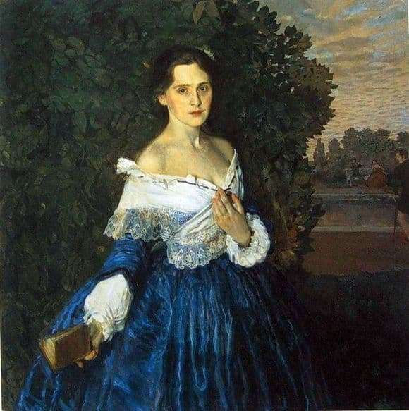 Description of the painting by Konstantin Somov Lady in Blue
