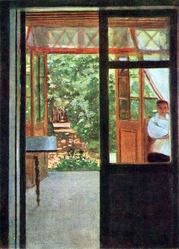 Description of the painting by Konstantin Somov On the balcony