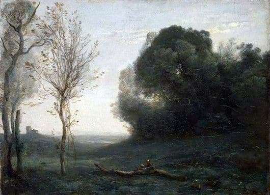 Description of the painting by Camille Corot Morning