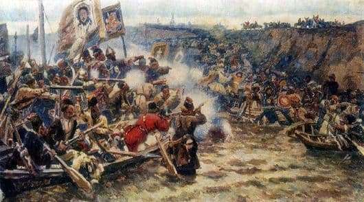 Description of the painting by Vasily Surikov The Conquest of Siberia by Yermak