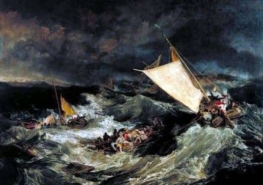 Description of the painting by William Turner Shipwreck