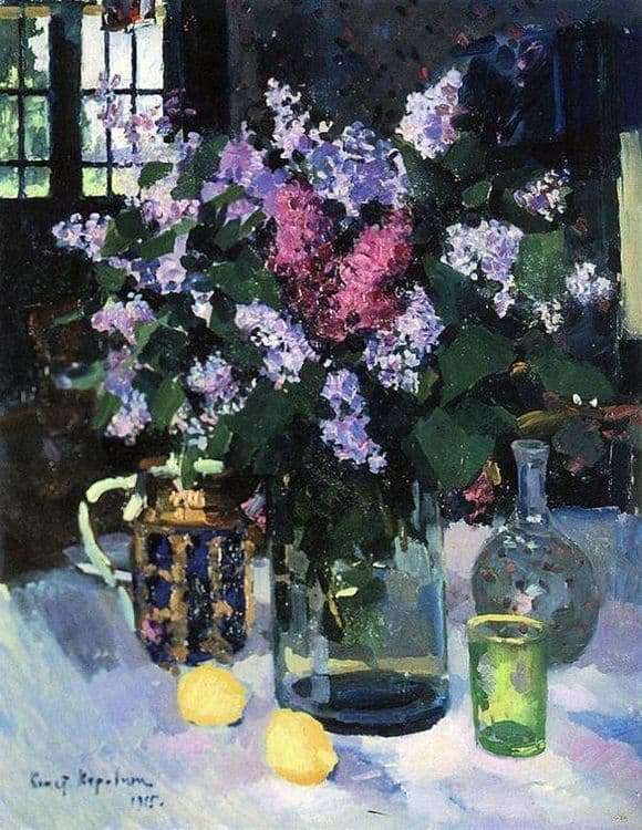 Description of the painting by Konstantin Korovin Lilac