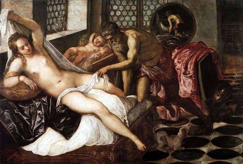 Description of the painting by Jacopo Tintoretto Venus, Vulcan and Mars