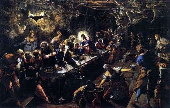 Description of the painting by Jacopo Tintoretto The Last Supper
