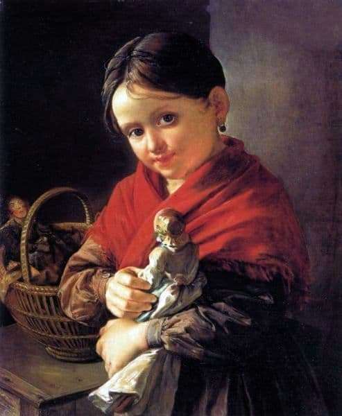 Description of the painting by Vasily Tropinin Girl with a doll