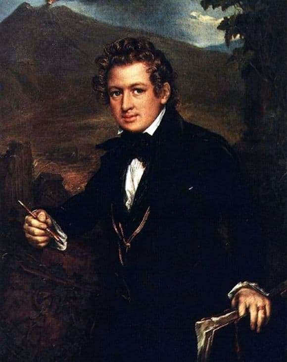 Description of the painting by Vasily Tropinin Portrait of Briullov