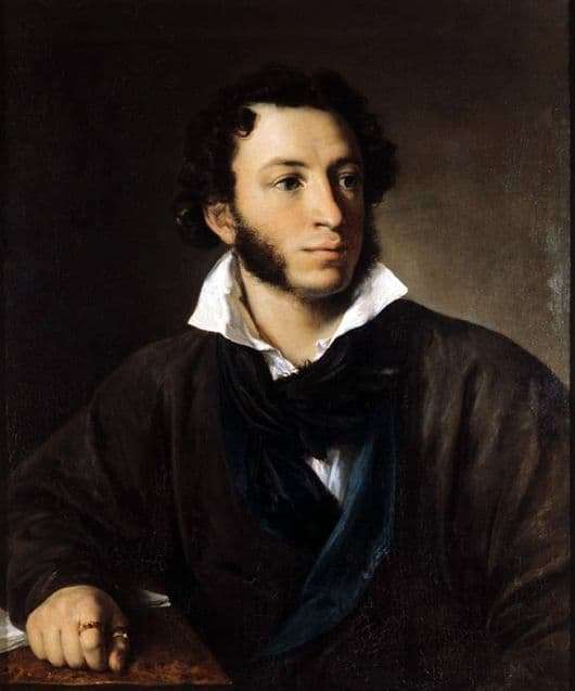 Description of the painting by Vasily Tropinin Portrait of Alexander Pushkin