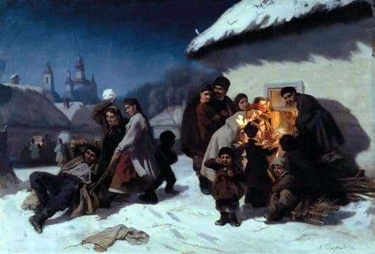 Description of the painting by Konstantin Trutovsky Carols in the Ukraine