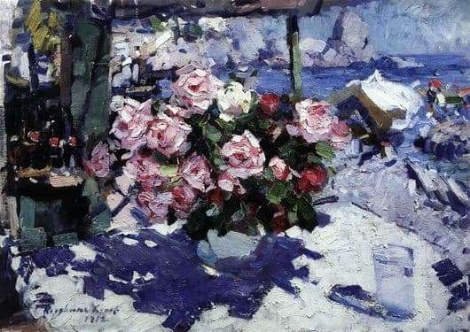 Description paintings Constantine Korovin Roses