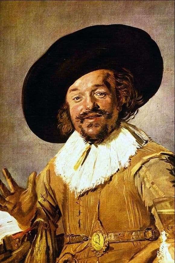 Description of the painting by Frans Hals Cheerful drinking companion (Drunkard)