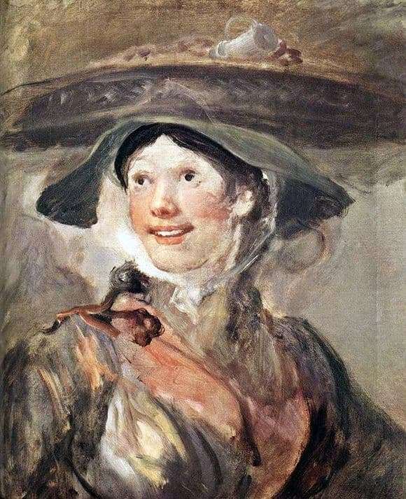 Description of the painting by William Hogarth Girl with shrimp