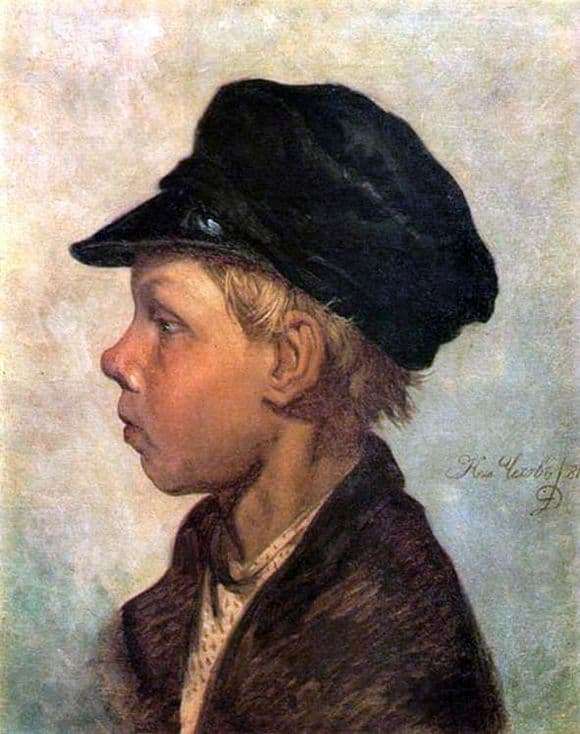Description of the painting by Nicholas Chekhov Peasant boy
