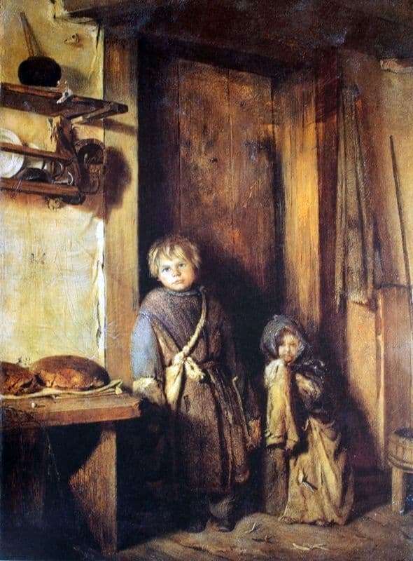Description of the painting by Pavel Chistyakov Beggars children