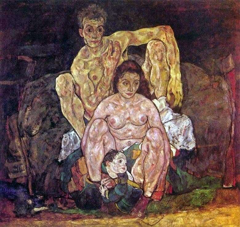 Description of the painting by Egon Schiele Family