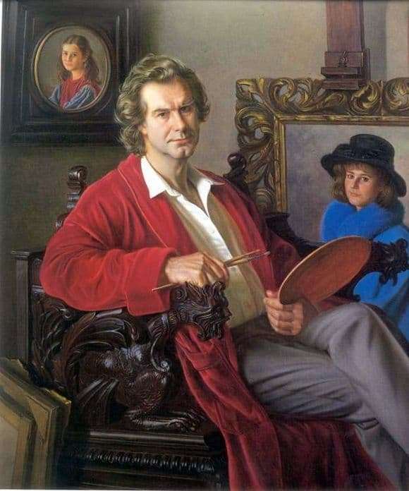 Description of the painting by Alexei Shilov Self Portrait