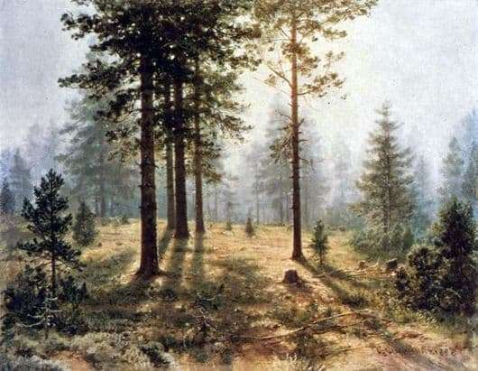Description of the painting by Ivan Shishkin Fog in the forest