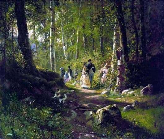 Description of the painting by Ivan Shishkin Walk through the forest