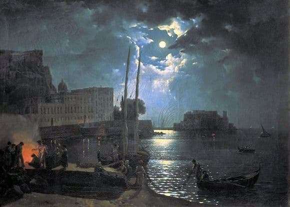 Description of the painting by Sylvestre Shchedrin Moonlit Night in Naples