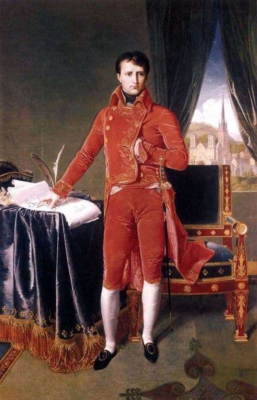 Description of the painting by Jean Auguste Ingres Consul Napoleon