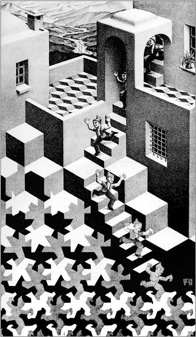 Description of the painting by Maurits Escher Cycle