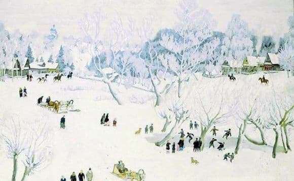 Description of the painting by Constantine Yuon The Magician Winter