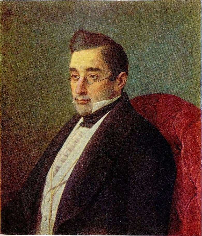 Description of the painting by Ivan Kramsky Portrait of Griboyedov