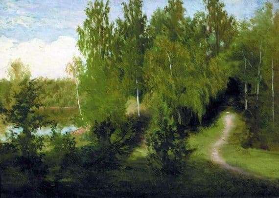 Description of the painting by Ivan Kramsky Forest Path