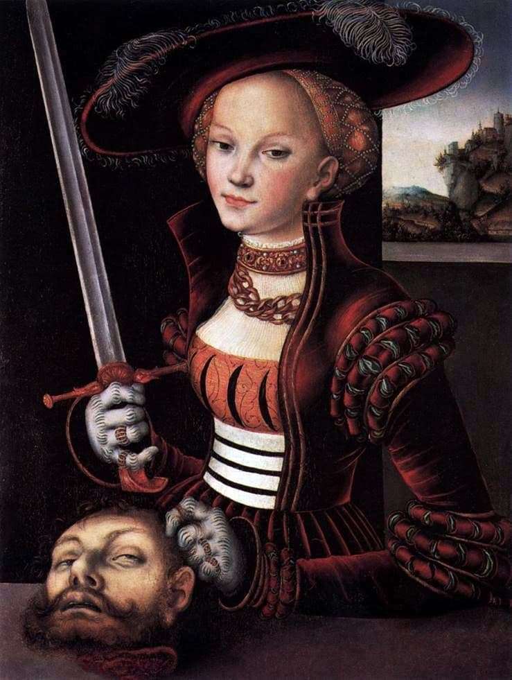 Description of the painting by Lucas Cranach Judith with the head of Holofernes