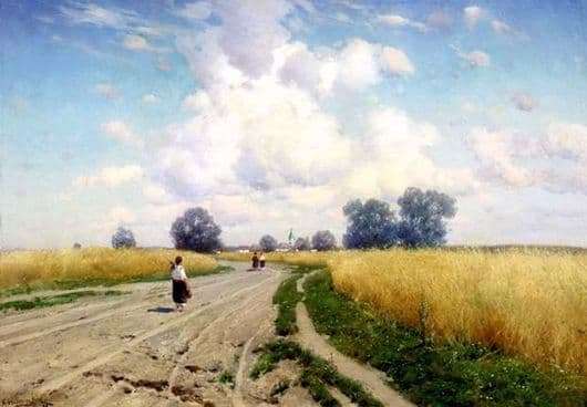 Description of the painting by Konstantin Kryzhitsky The Road