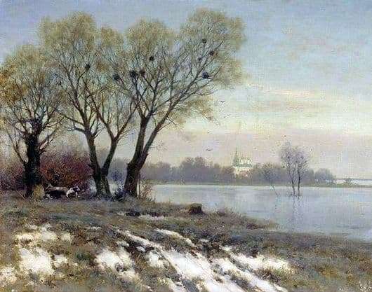 Description of the painting by Konstantin Kryzhitsky Early Spring
