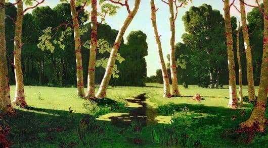Description of the painting by Arkhip Kuindzhi Birch Grove