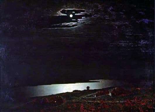 Description of the painting by Arkhip Kuindzhi Moonlit night on the Dnieper