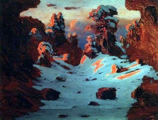 Description of the painting by Arkhip Kuindzhi Sunset effect