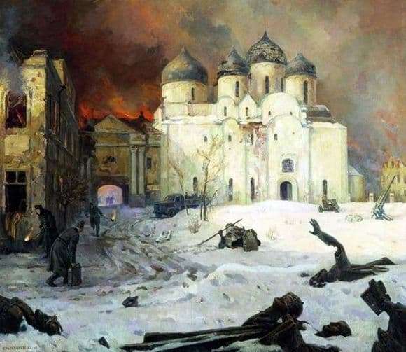 Description of the painting by Kukryniksy The Escape of the Nazis from Novgorod